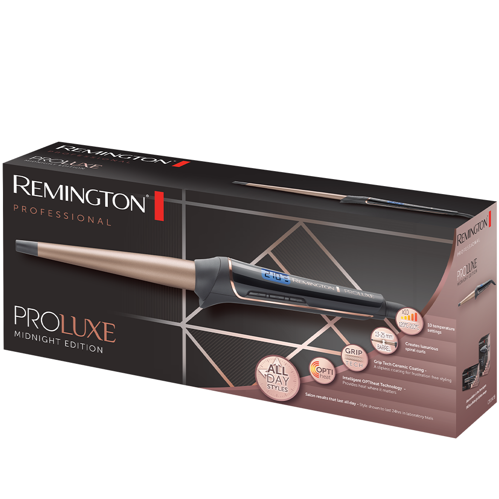 PROLuxe Midnight Edition kegelförmiger Lockenstab | Remington