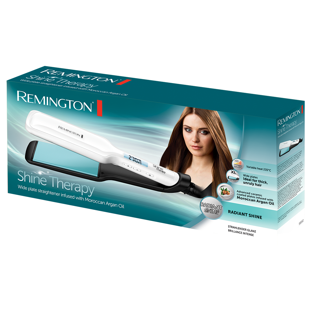 evolutie Bondgenoot Bek Shine Therapy Stijltang - Met extra brede platen voor dik en lang haar |  Remington